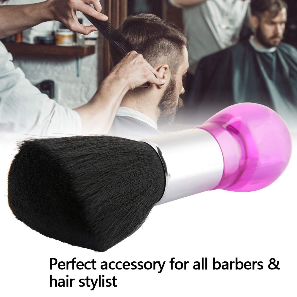 Pennello Parrucchiere, Barbiere collo spazzola ideale per rimuovere i capelli dopo il taglio, Spazzola per spolverino per il collo, spazzola per capelli pulita per capelli da barbiere Strumento (Rosa)