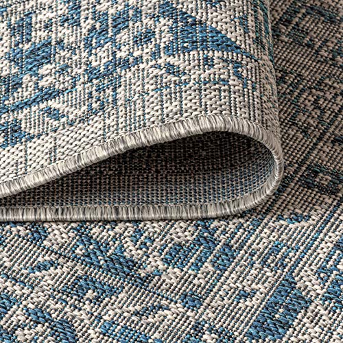 Jonathan Y SMB102B-8 Rozetta Boho Medallion Textured Weave Indoor Outdoor -Area Rug Coastal Bohemian Rustic Glam Easy-Cleaning Bedroom Kitchen Backyard Patio Non Shedding thumb #8