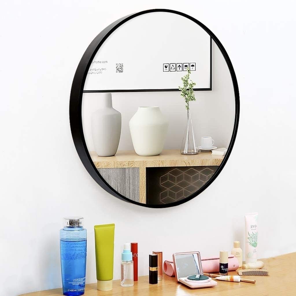HIGHBATH Spiegel met zwart frame, 60 cm, grote wandspiegel voor