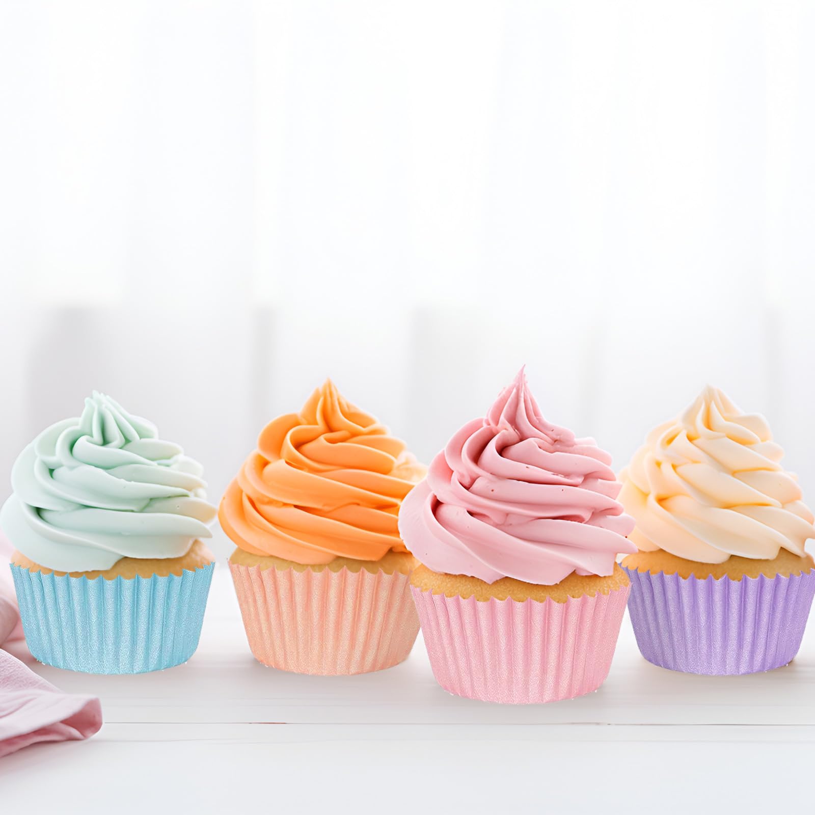 Lot De 200 Moules à Muffins En Papier Arc-en-ciel • EUR 15,78