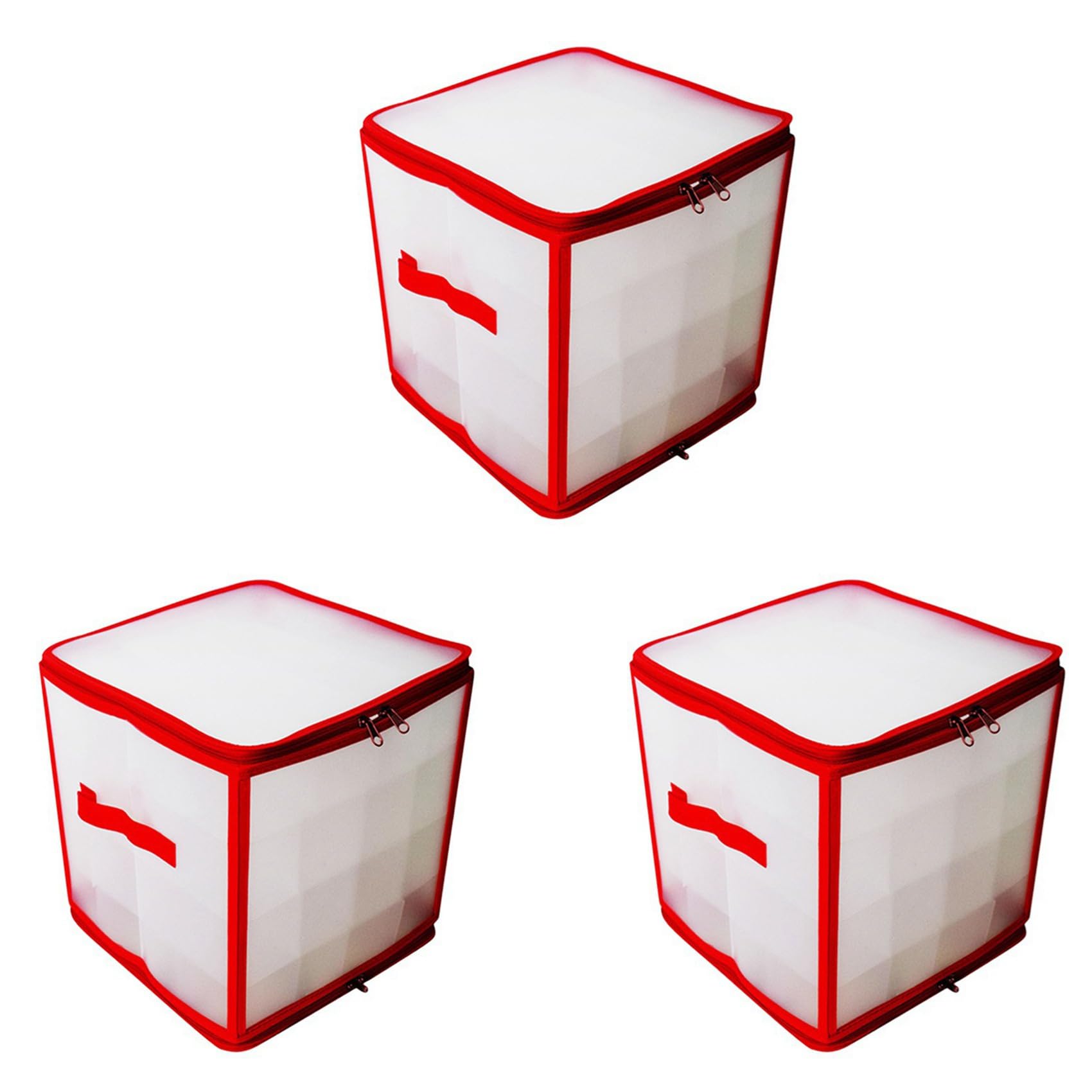 Hndhbfgrt 3X Baubles Storage Box Christmas Balls Storage Xmas Tree Decorations Organizer Bauble Storage Divider Toys Storage Box