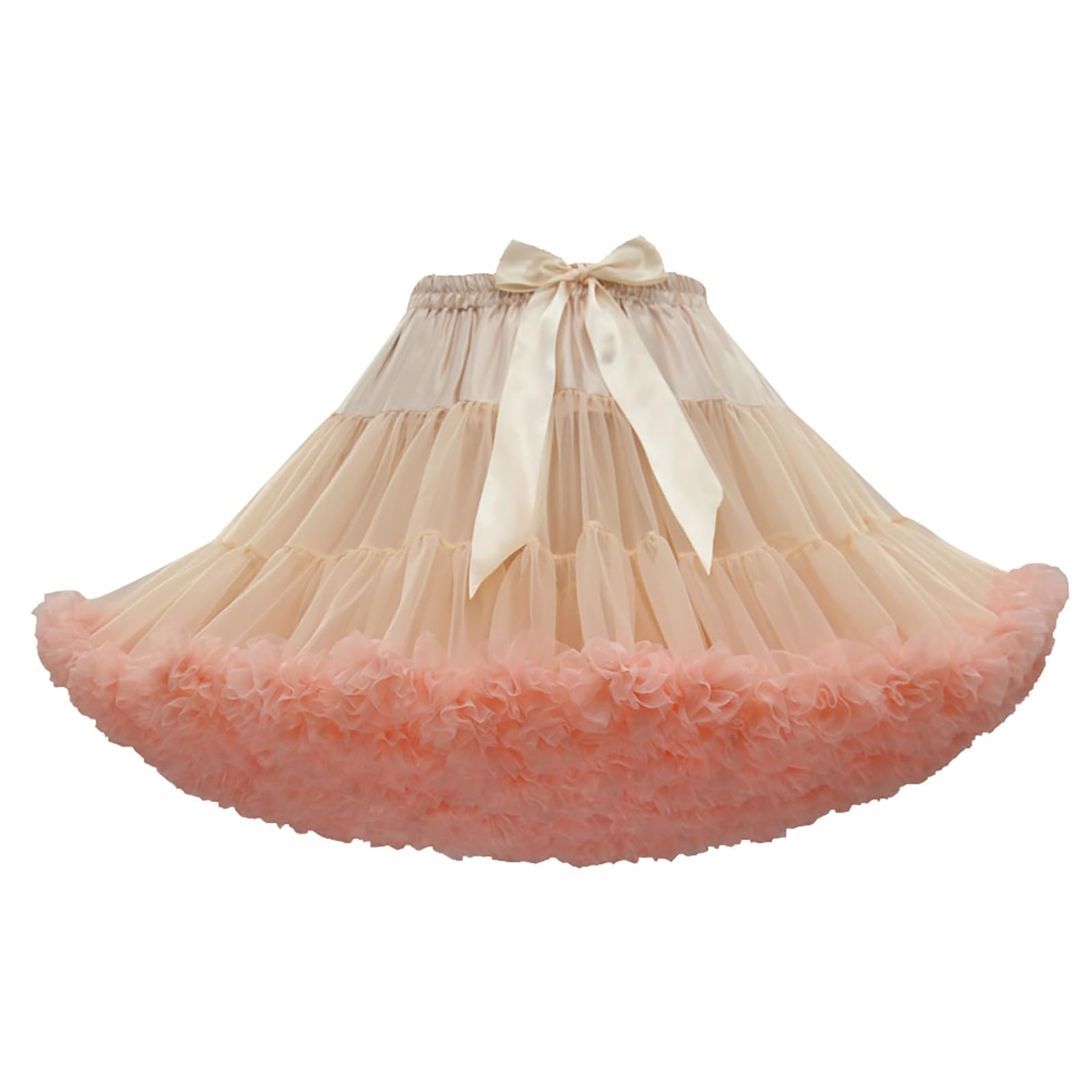 Générique Tutu Rose Adulte Elastic Waist Chiffon Petticoat Puffy Tulle Skirt Princess Ballet Dance Pettiskirts Underskirt Features: Jupe Deguisement Femme Fete Jupon Robe De Mariée Courte Blanche