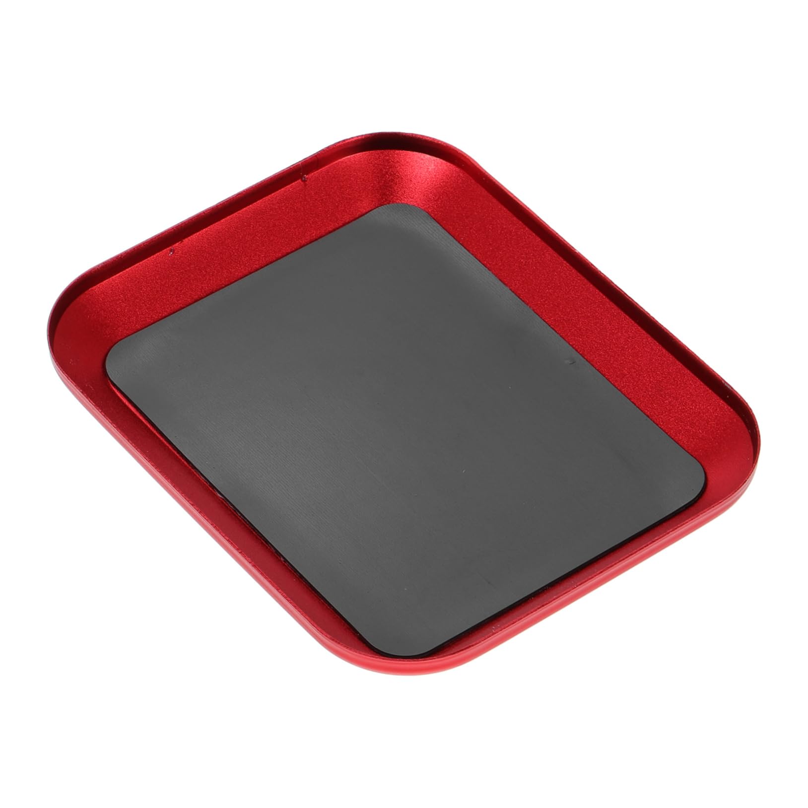 YARNOW Aluminum Alloy Screw Tray Lightweight Metal Parts Organizer for Mechanics Crafts Magnetic Tool Serving Plate for Screws Nuts Bolts Red