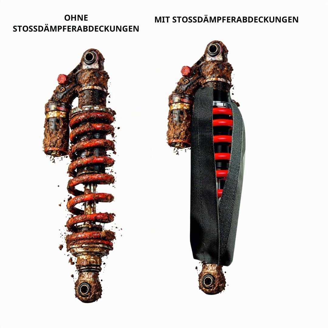 Generic Set mit 4 Stoßdämpferabdeckungen für CFMOTO CF MOTO CFORCE (rot
