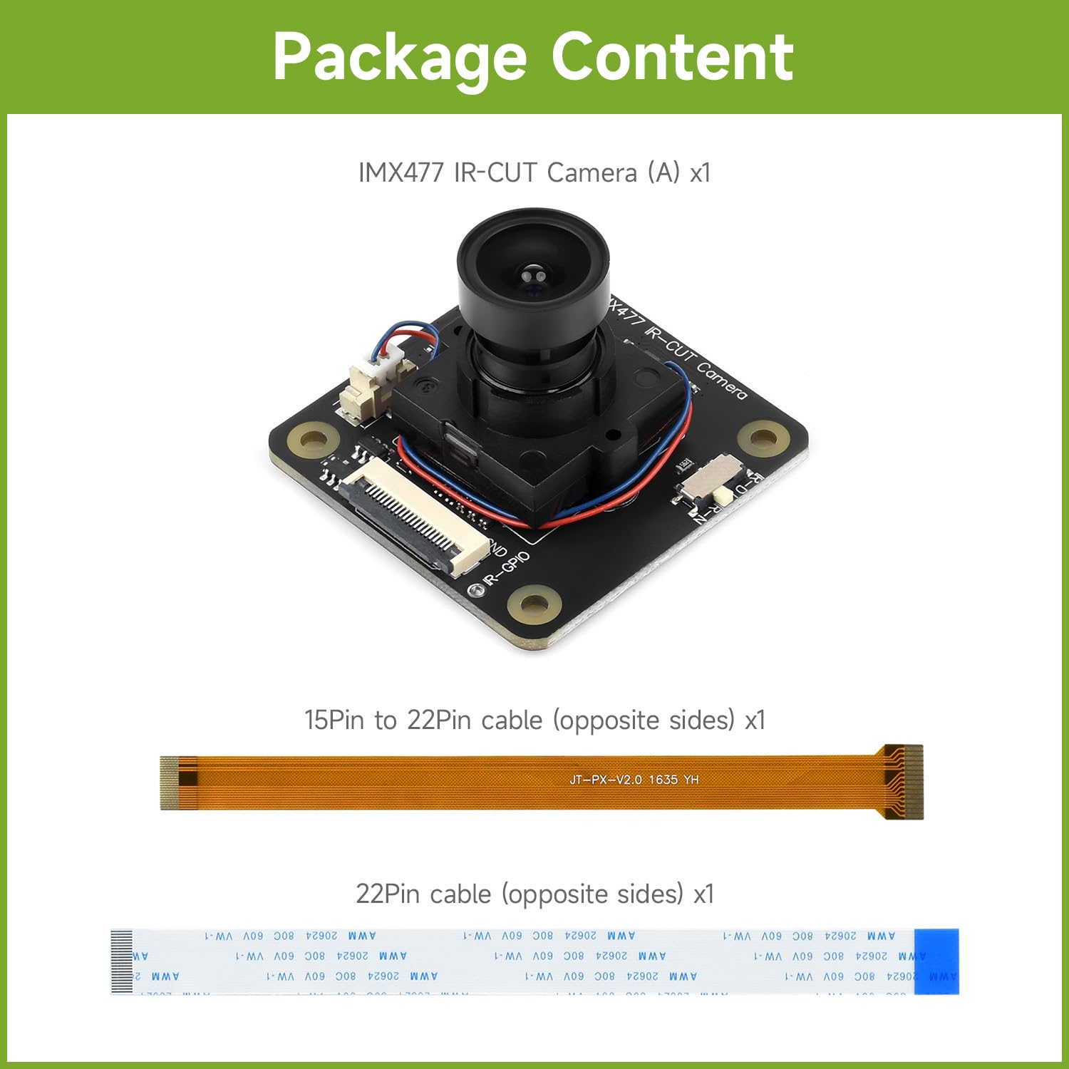 Waveshare IMX477 IR-CUT 12.3MP Camera (A) for Raspberry Pi/Jetson Nano