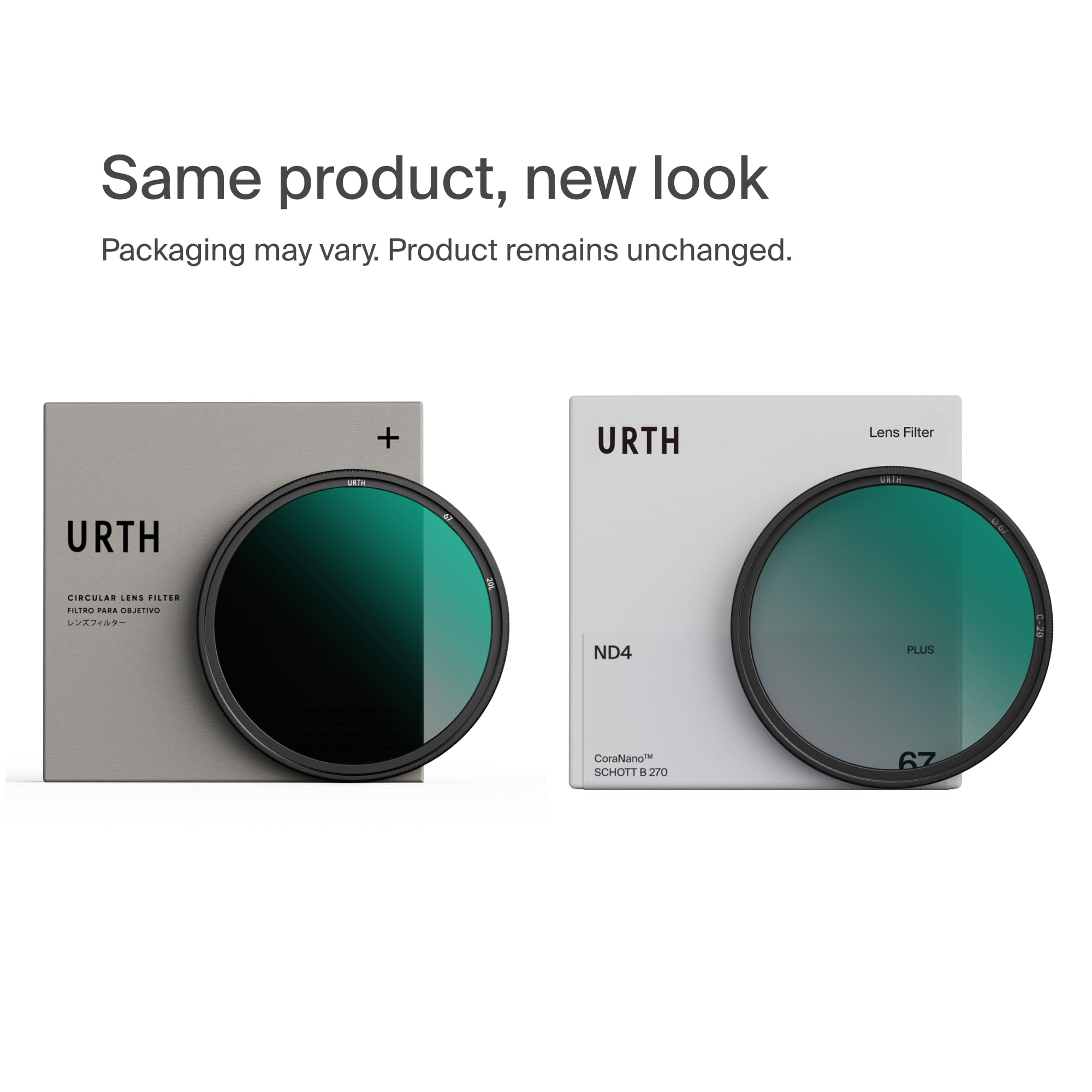 Urth 52 mm Graufilter ND4 (2 Stop) ND Filter (Plus) — Neutraldichte, 20-lagig nanobeschichtet, ultraflache Kamerafilter