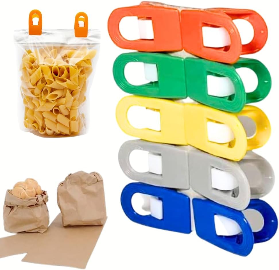 32 clip di chiusura a sacchetto pinze riutilizzabili alimentari, sigillanti clip per sigillare sacchetti alimentari, cucina, casa