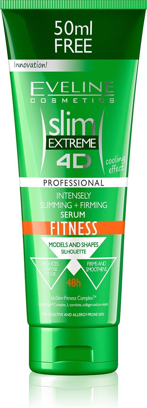 Eveline Cosmetics Slim Extreme 4D Fitness Serum zum Abnehmen + Straffung 250ml, multi colored, 250 ml (Pack of 1)