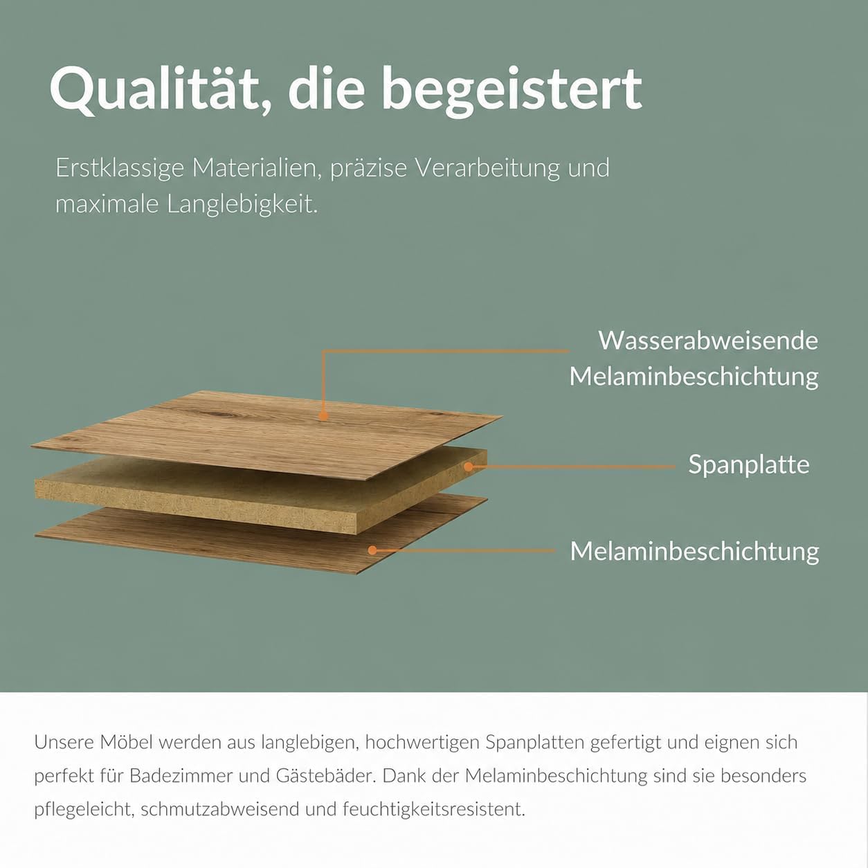 Badmöbel Set – Waschbecken mit Unterschrank 90 cm, 51cm Spiegelschrank & Waschtisch Set – Badezimmermöbel Wandhängend mit Keramik Waschbecken, Holzoptik, Oak-Dekor