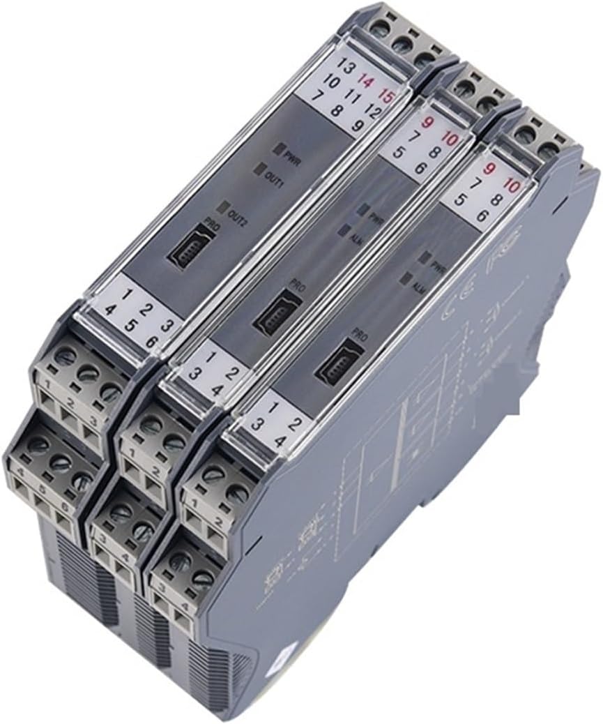 Signal Isolator Pt100 Signal Transmitter Intrinsic Isolated Signal Safety Barrier Temperature Transmitter(2 in 2 Out,PT100(0-200C)_4-20MA Output_DC24V)