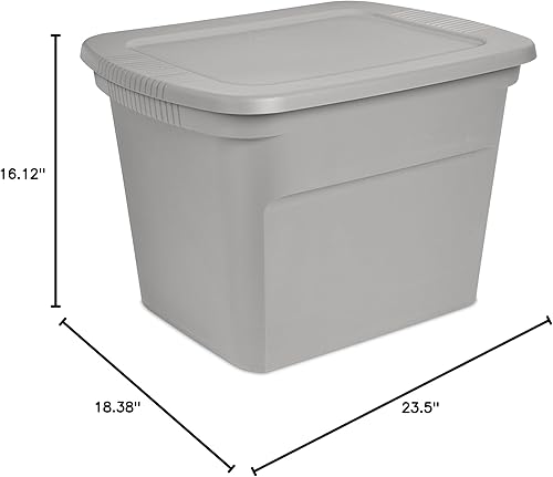 Miniatura 7 de Sterilite Contenedor de Almacenamiento de 18 Galones, Contenedor Apilable con Tapa, Contenedor de Plástico para Organizar Ropa en Armario, Sótano,
