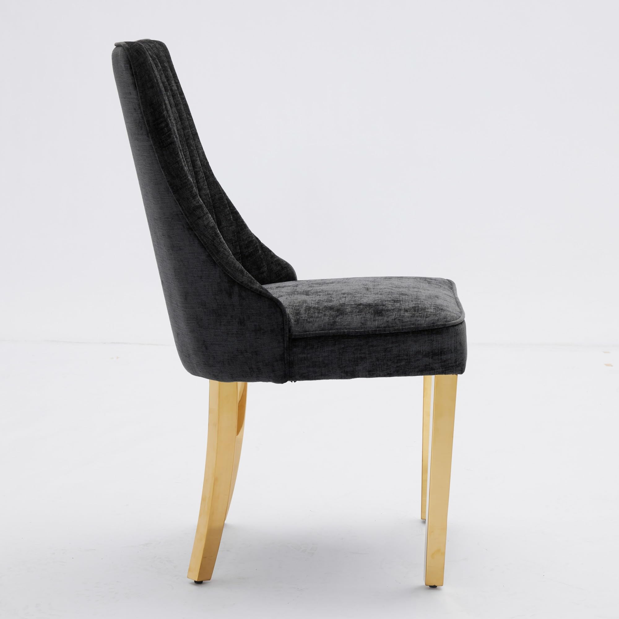 Fasba Silla de Comedor con Respaldo de Tela de Rayón Flocada - Soporte Lumbar Cómodo y Estructura Elástica Triple para Estilo de Vida Lujo Modelo FCLYD-W3223P339325