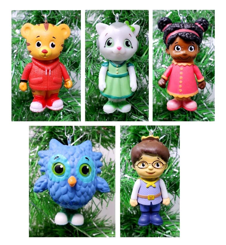 Mr. Rogers Neighborhood Iconic Ornament Set with Tiger, Katerina, Owl, Prince Wednesday and Friends