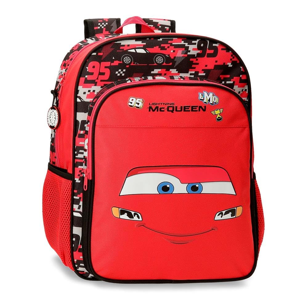 Disney Joumma Cars Mcqueen Red School Backpack Red 30x40x13 cm Polyester 15.6L