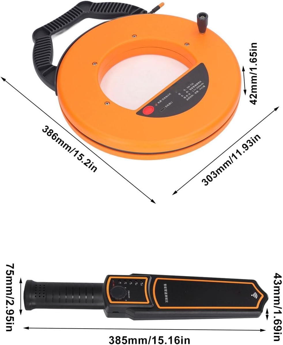 Pipe Blockage Detector, ABS Pipe Locators 20m Range, Beep Prompt Waterproof Probe