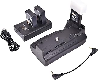 DSTE Replacement for Pro BG-EOSRP Vertical Battery Grip + 2X LP-E17 Batteries + Dual LCD Battery Charger Compatible Canon EOS RP Digital Camera as LP-E17