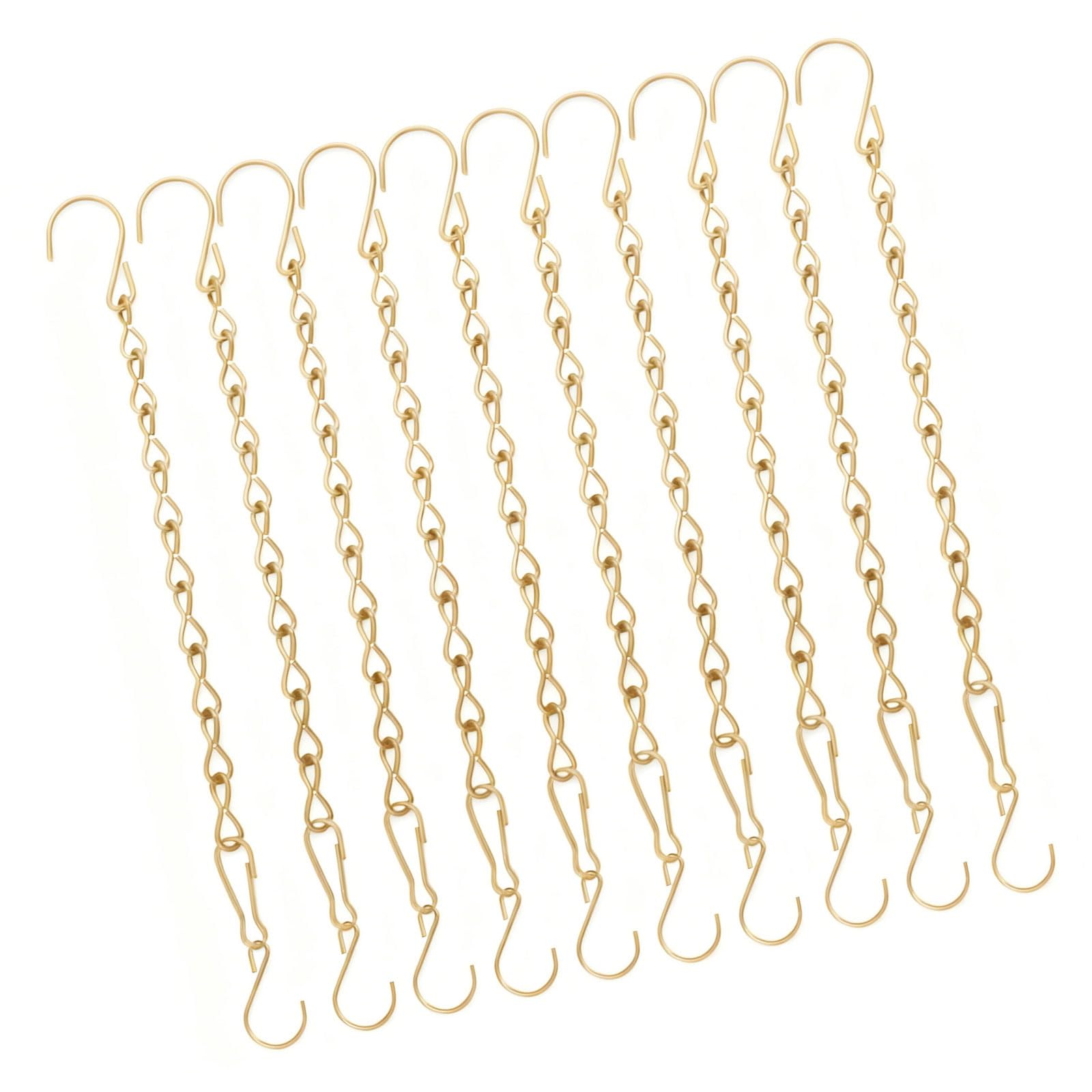 Lerpwige 10PCS Weatherproof Iron Hanging Chain for Bird Feeders Flower Pots Metal Chain Includes S Hooks Clips Adjustable Iron Hanging Chain with Clips
