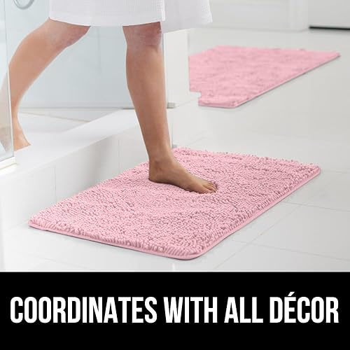 Miniatura 9 de Gorilla Grip - Tapete de baño de 44 x 26 pulgadas, de felpilla gruesa, suave y absorbente, secado rápido, de microfibra, con reverso de caucho, para