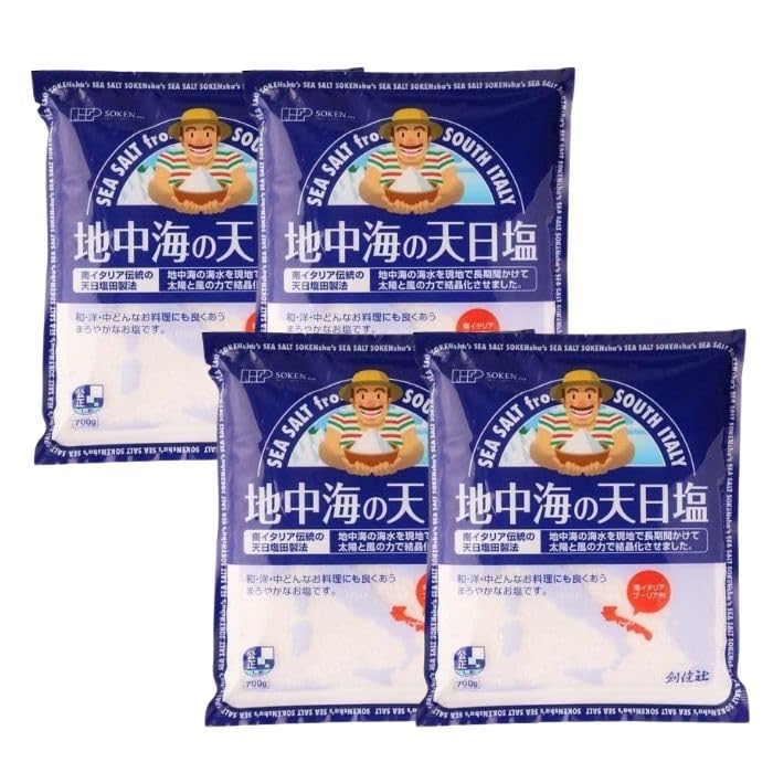 Amazon.co.jp: 【4個セット】地中海の天日塩 700g 創健社 塩 天日塩 非 