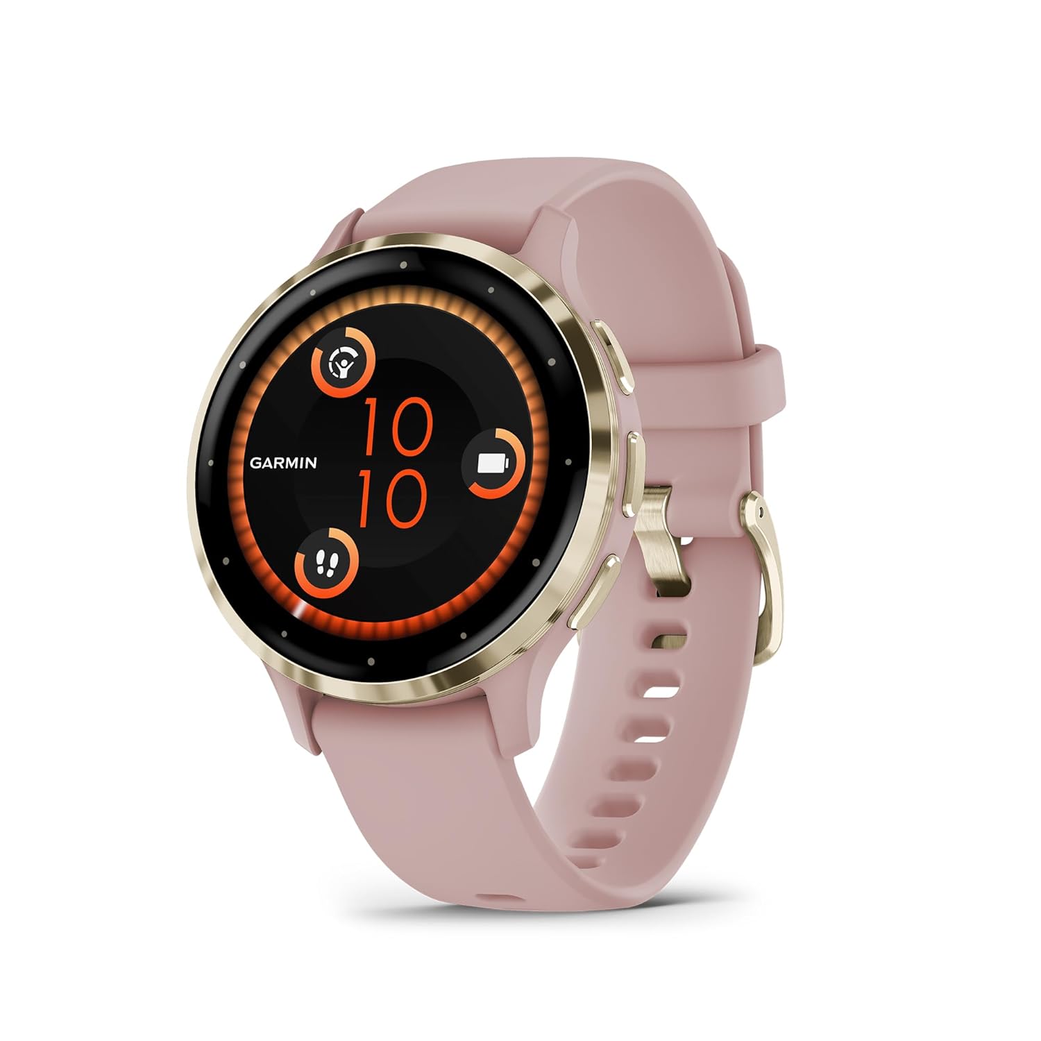 Garmin Venu 3S Soft Gold Stainless Steel Bezel 1 2-Inch AMOLED Touchscreen Display Smart Watch with 41mm Dust