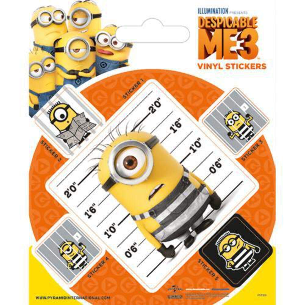 Pyramid International "Despicable Me 3 (Breakout) Vinyl Stickers, Multi-Colour, 10 x 12.5 cm