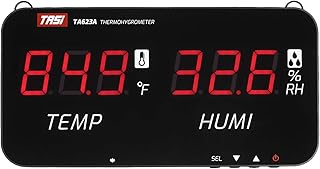 BUZHI TASI Thermo-Hygrometer, TASI Intelligent Temperature -20℃-80℃（-4℉-176℉） Humidity Meter with LED Digital Display Screen Wall-Mounted Digital Hygrometer Industrial Agricultural Household Therm