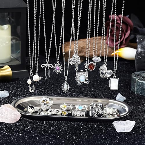 Image of 50+ PCS Mystery Jewelry Jar, Sterling Silver Mystery Boxes For Sale, Gift Ready Jewelry Set with Necklaces, Earrings, Rings, Bracelets & DIY Pendants, Surprise Jewelry Jar Unique