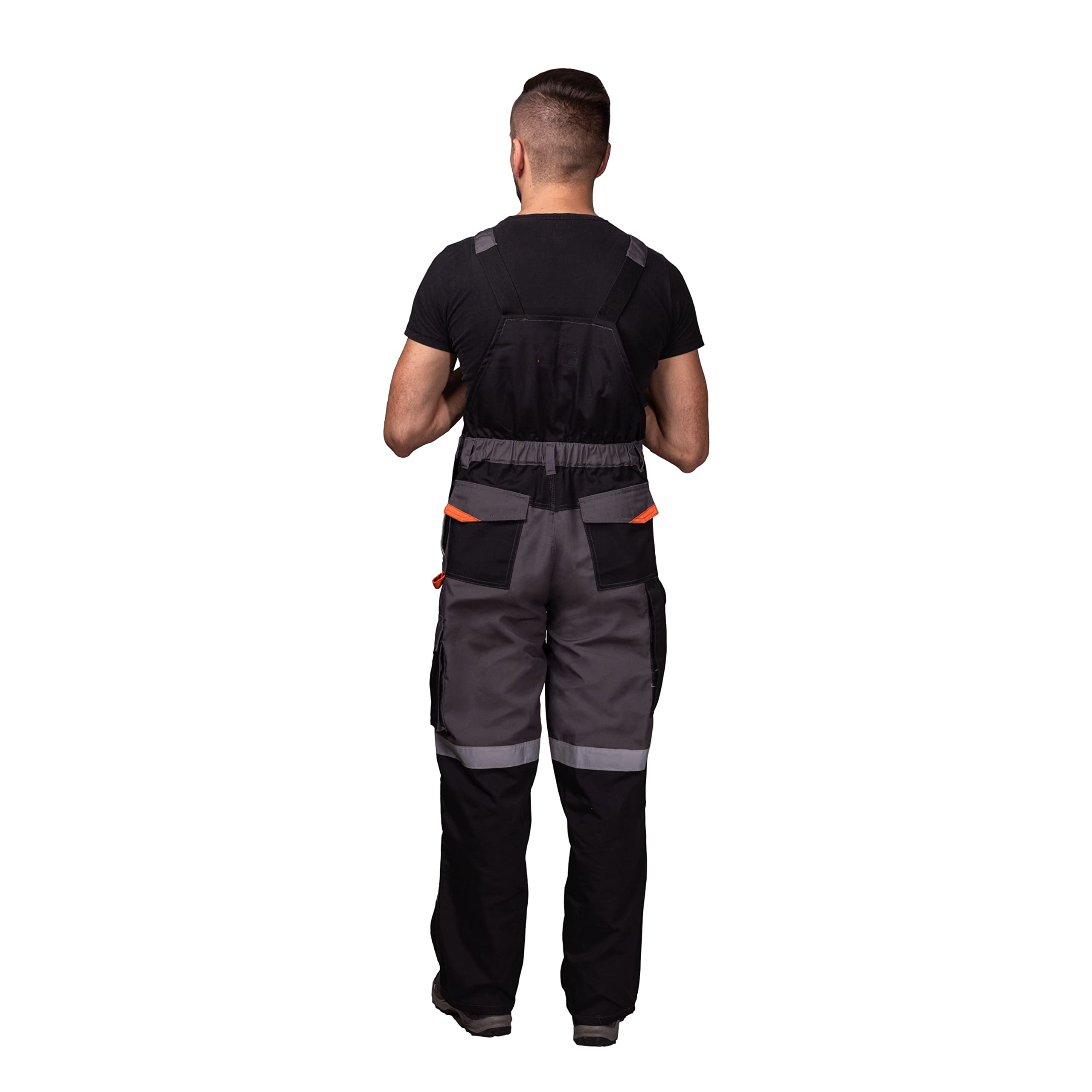 KB Tools Babero y Brace Monos Dungaree Hombres Hi Vis Pantalones reflectantes Con Rodilleras Chaqueta Disponible Perfecto Para Trabajar Mecánico Pisos Trades
