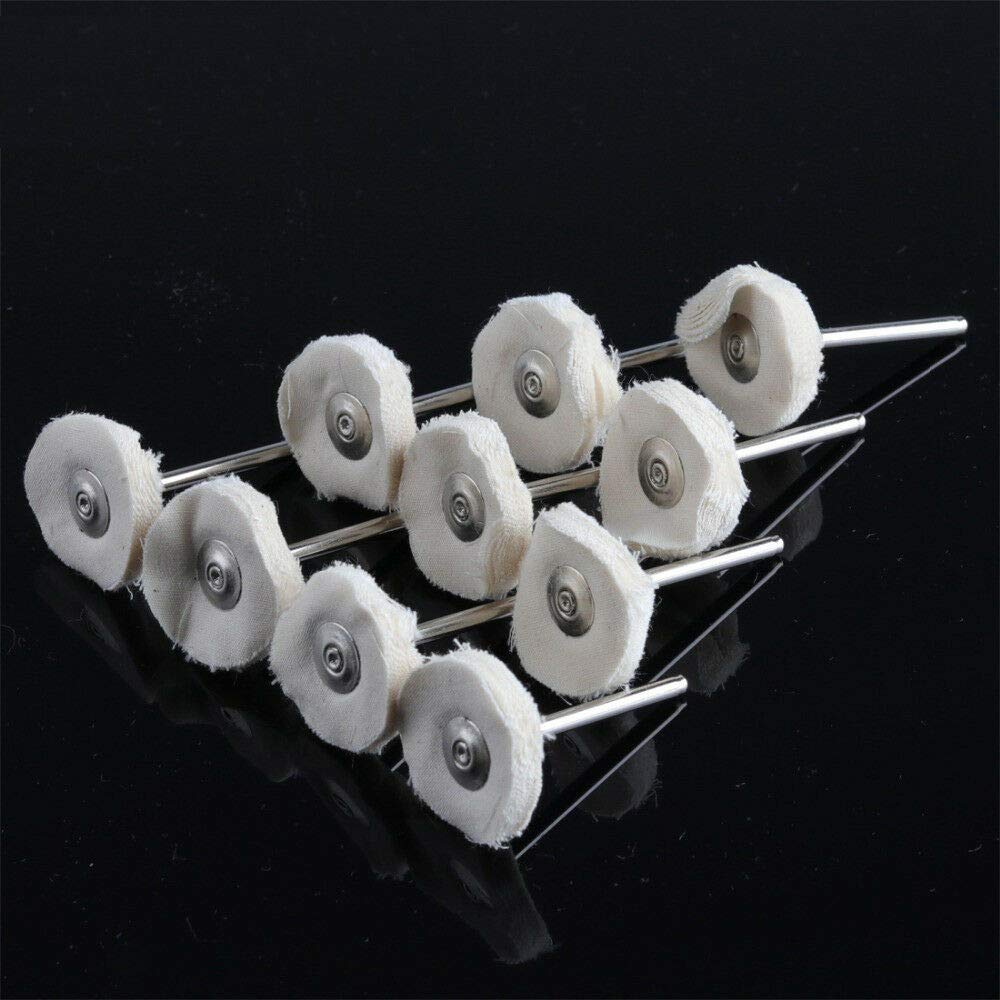 10 Ruote Di Lucidatura In Feltro - Diametro 25mm Per Utensili Rotativi - Per Metalli, Gioielli E Legno