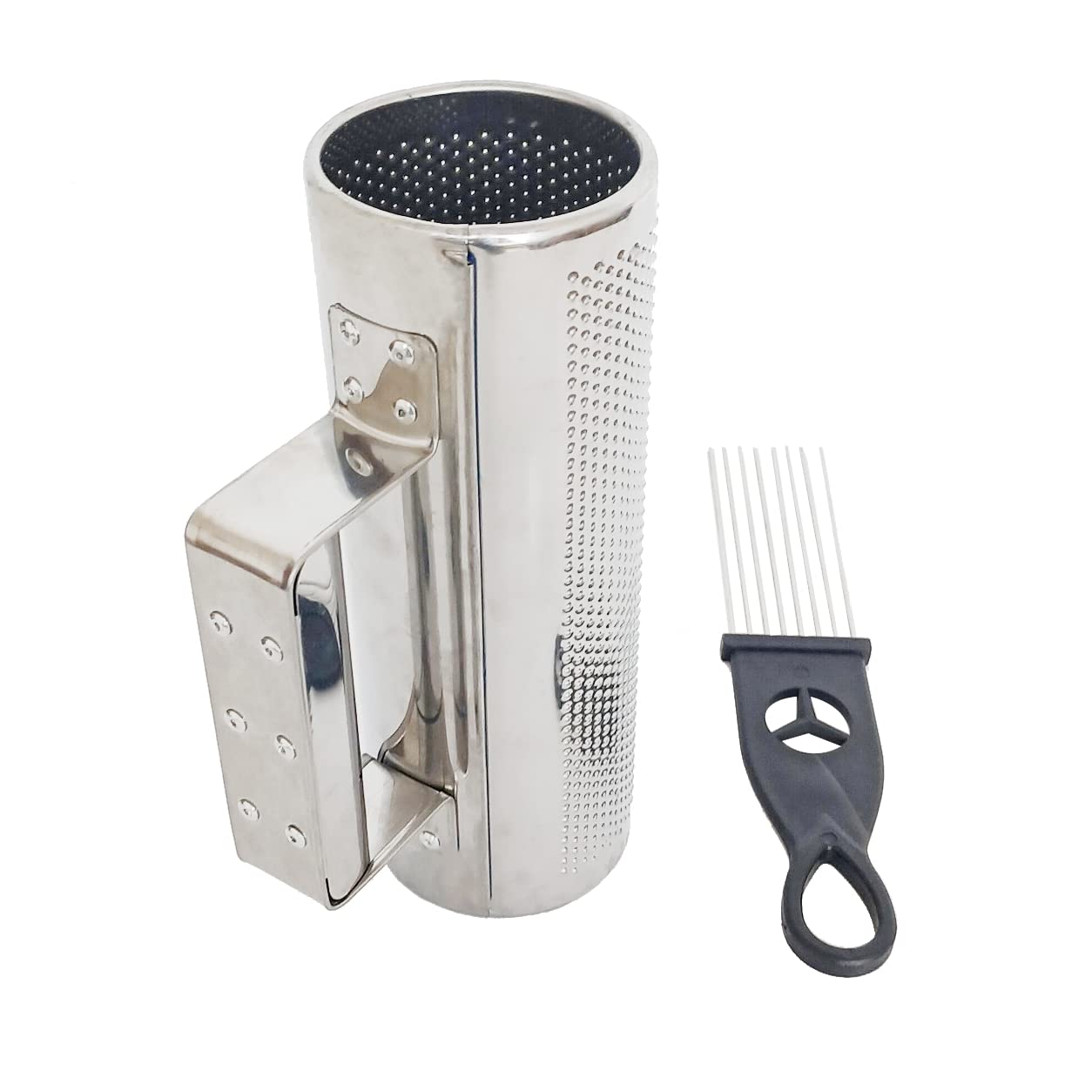 Guiro Shaker Stainless Steel Latin Percussion Musical Instruments with Scraper (8“x 3”)