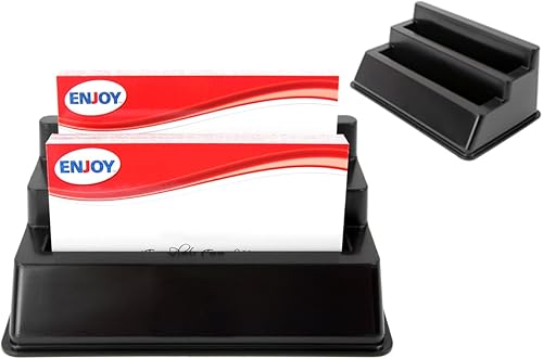 Miniatura 9 de Enjoy Plastics - Soporte doble para tarjetas de visita - Capacidad para hasta 60 tarjetas - Fabricado en Estados Unidos - Construido para durar! (3)