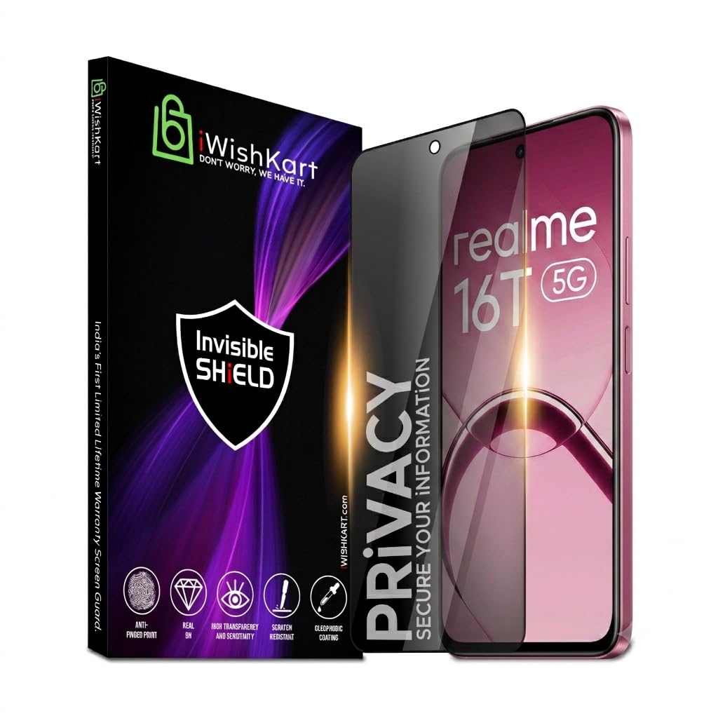 Military Grade compatible with Realme 16T 5G Privacy Antispy Tempered Glass screen protector guard Full Edge to Edge 9H Full Glue FHD with Easy Installation kit | 6.81 Inch-image-41