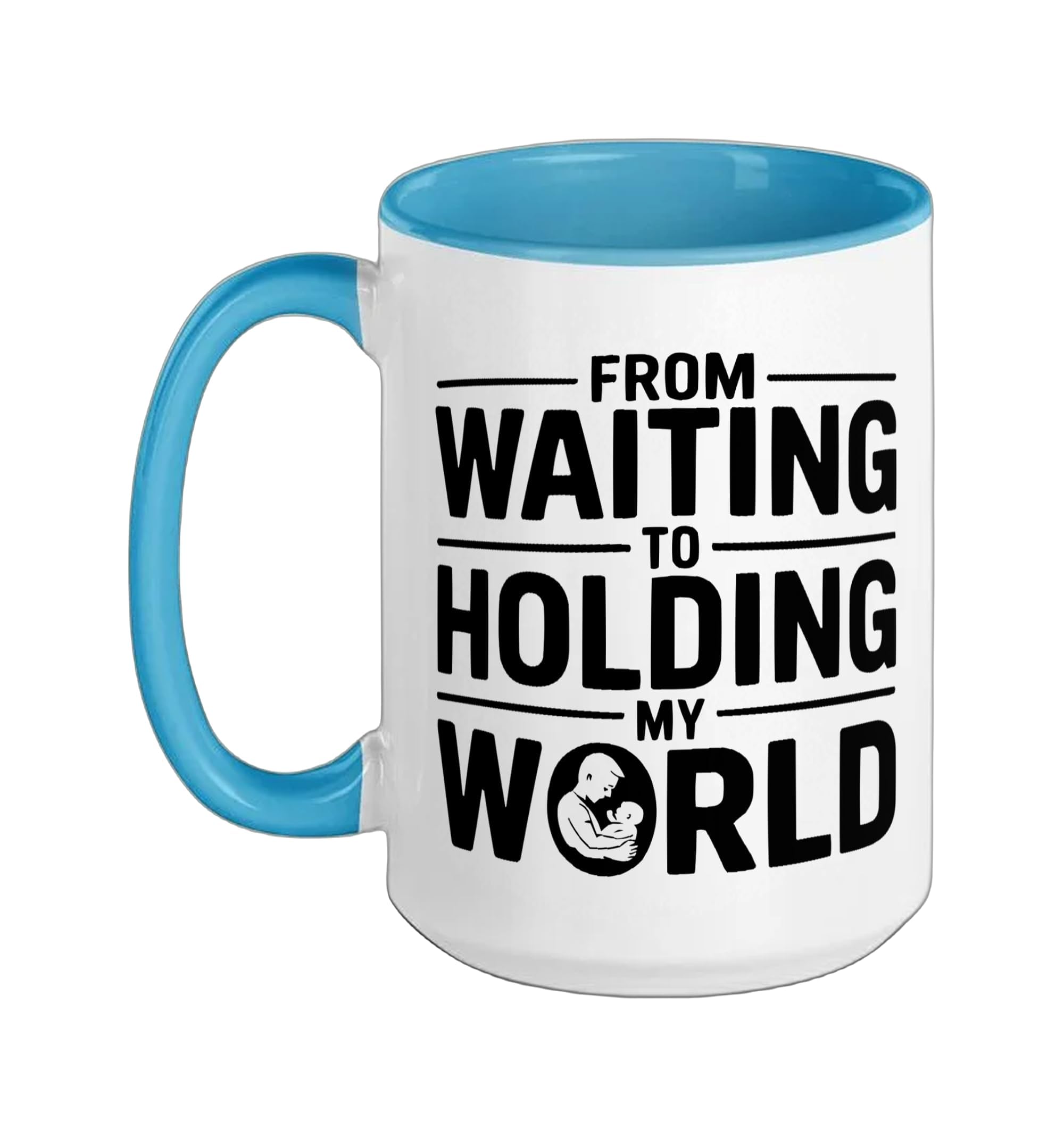 IVF In Vitro Fertilization Transfer Day Fertility IVF Dad Ceramic Mug by IVF In Vitro Fertilization IVF Dad SteMi Apparel – 15 Ounces, Model PEAA7VZDRTNUS15ozBlueWhite