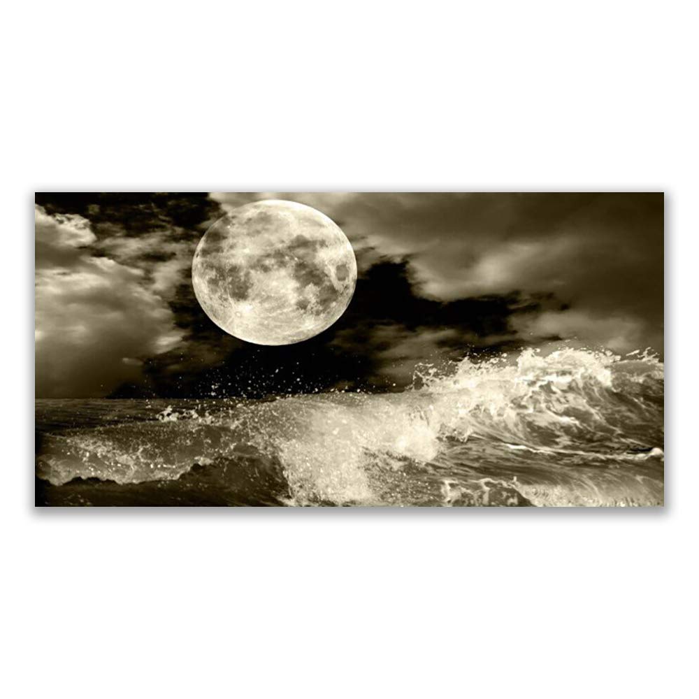 Tableau mural moderne nuit de lune pour sublimer un grand mur