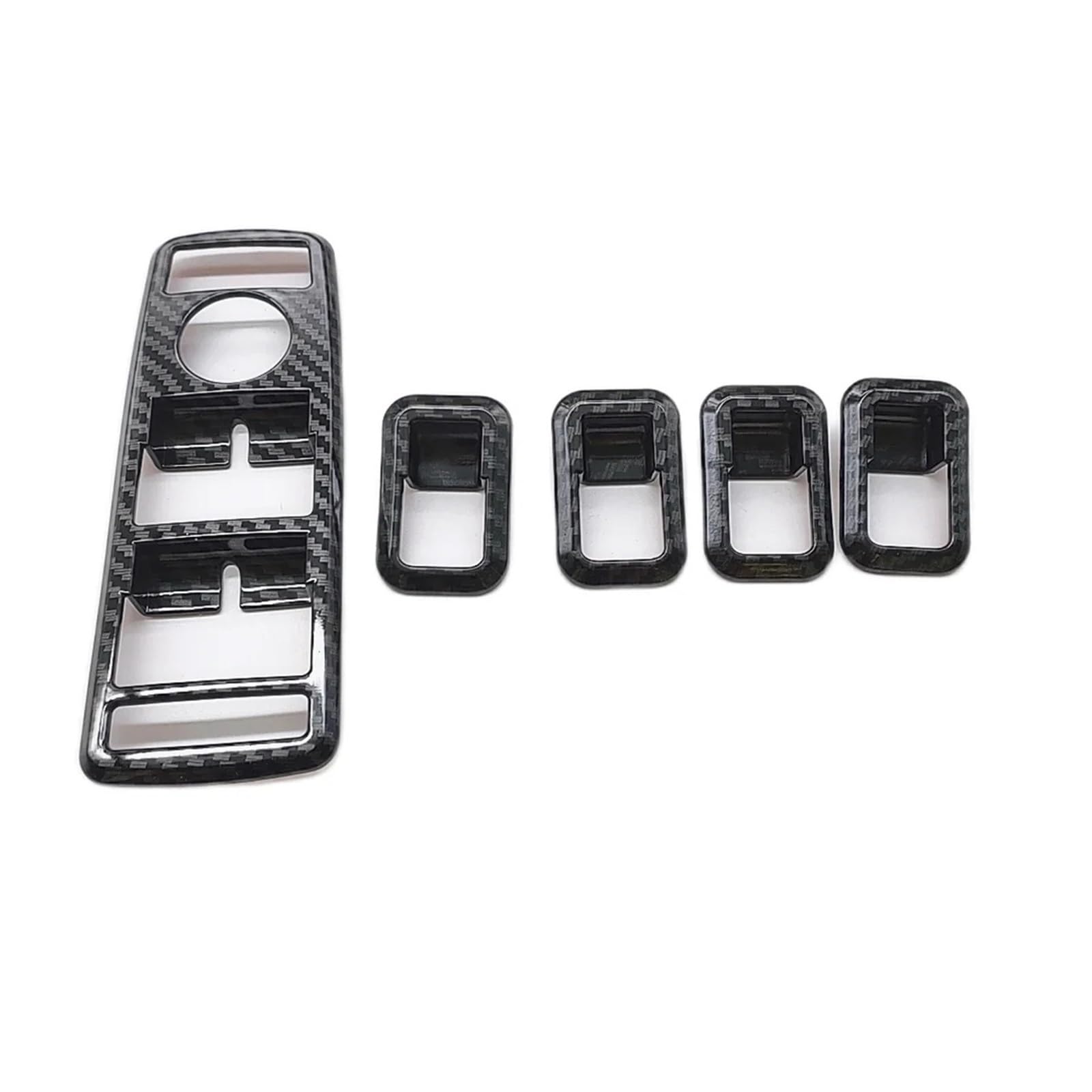 Car Button Sticker Compatible with Benz for C280 for C230 2008-2009 for C200 2010-2014 Car Window Switch Button Frame Cover Sticker(Carbon Fiber Style)