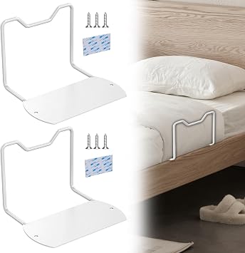 Mattress Slide Stopper Fit Wooden Bed Frame,Mattress Retainer Bar from Sliding,Anti Bed Sliding Holder in PlaceBlack,3.93" H,2Pack