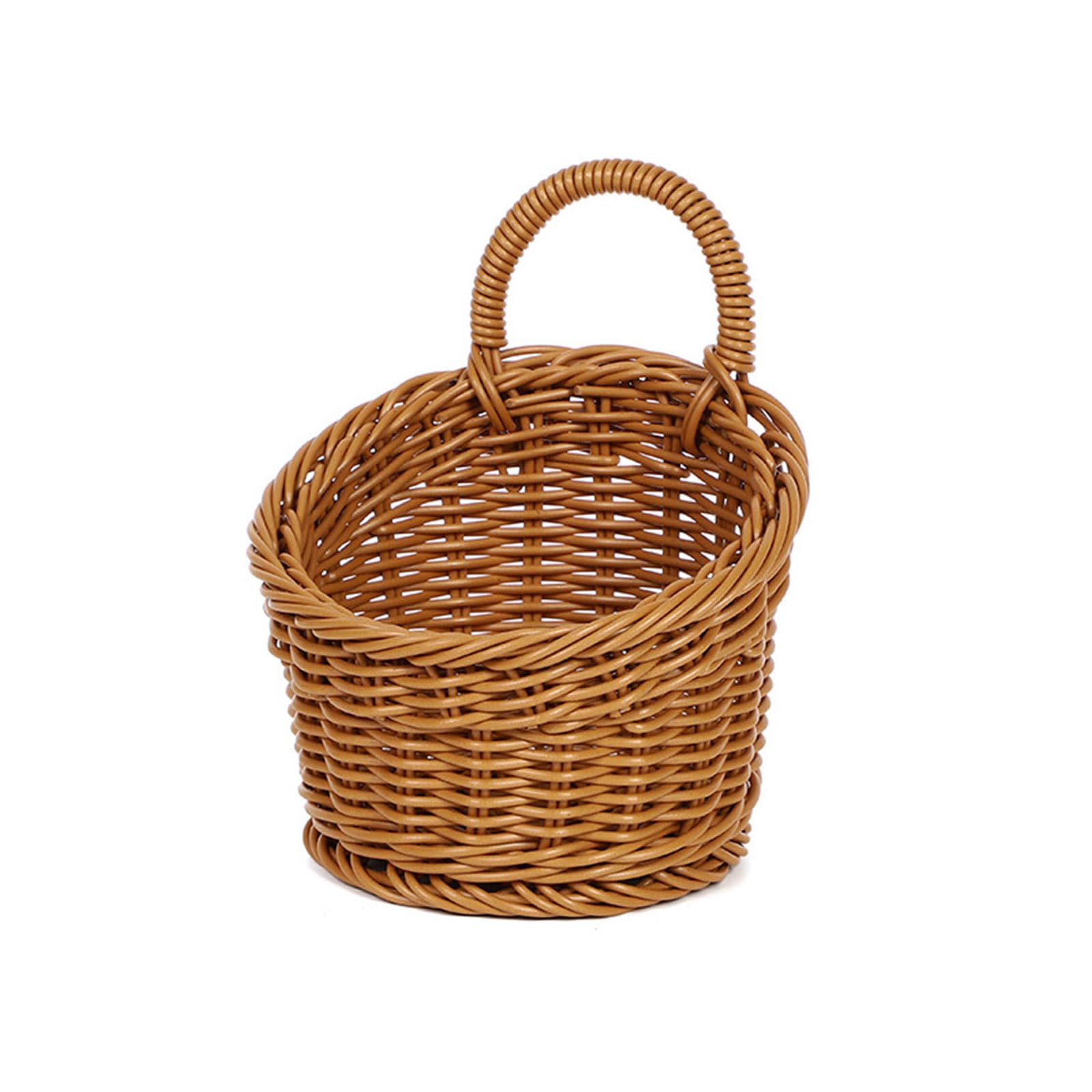 Retro Handwoven Wall Basket Multipurpose Container for Bedroom, Kitchen & Bucolic Home Organization Retro Storage Bin for Homes