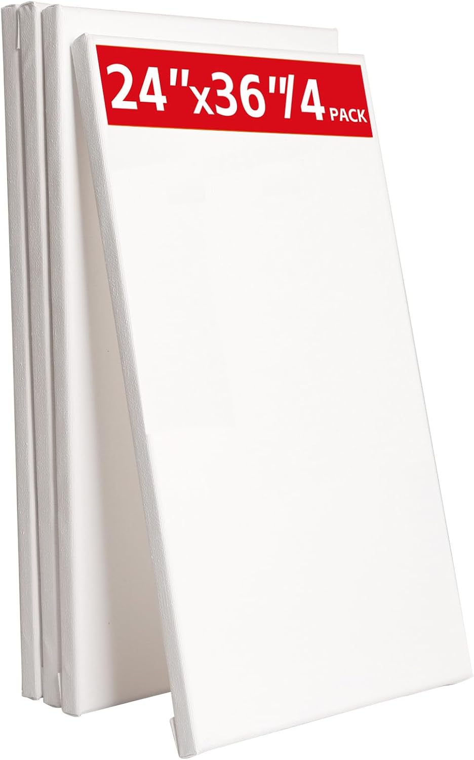 Stretched Canvases for Painting 2 Pack 24x36 Canvas Large Canvas for Painting, White Painting Canvases for Acrylic, Oil, Tempera, Watercolor or Other Paints (2Pack)