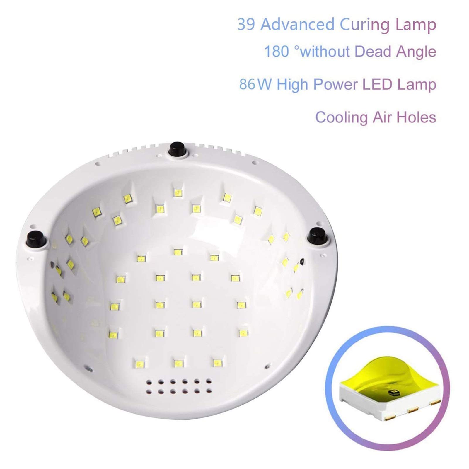 Szybka lampa LED o mocy 86 W do automatycznego ustawiania timera w