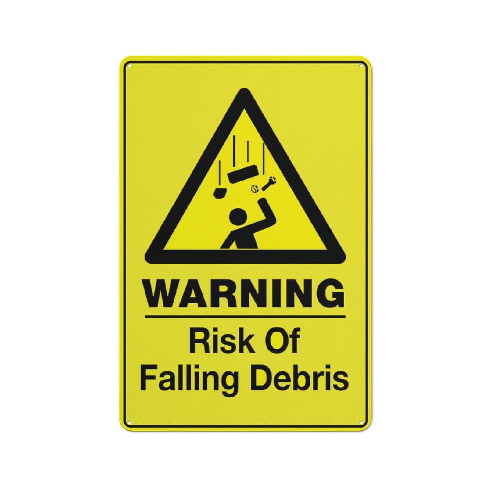 Warning Risk Of Falling Debris Creative Funny Novelty Decorate Home Garden Cafes Offices Shops Bars Clubs Gift Plaque Tin Sign 8x12 Inch