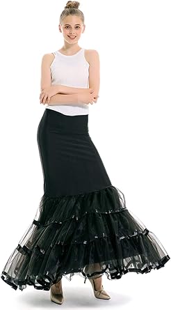 Womens Mermaid Fishtail Petticoat Crinoline Bottom One Hoop Long Length Underskirt for Mermaid Wedding Dress