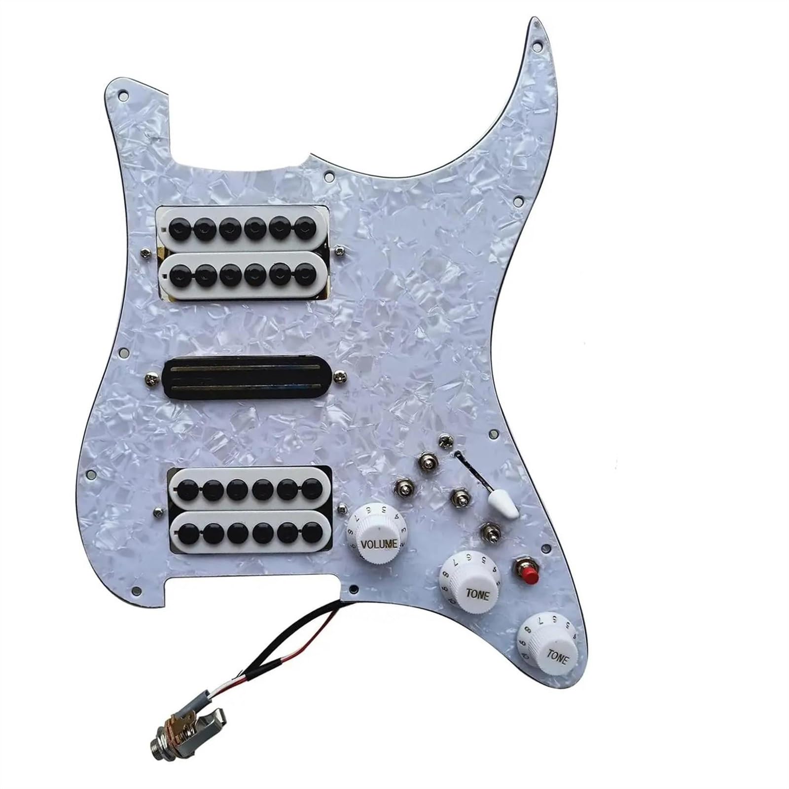 Caricato ST HSH Pickguard Mini Humbucker Pickup Ad Alto Rendimento Multi 4 Single Cut Switch 20 Toni Parti Di Chitarra Elettrica(3/4)