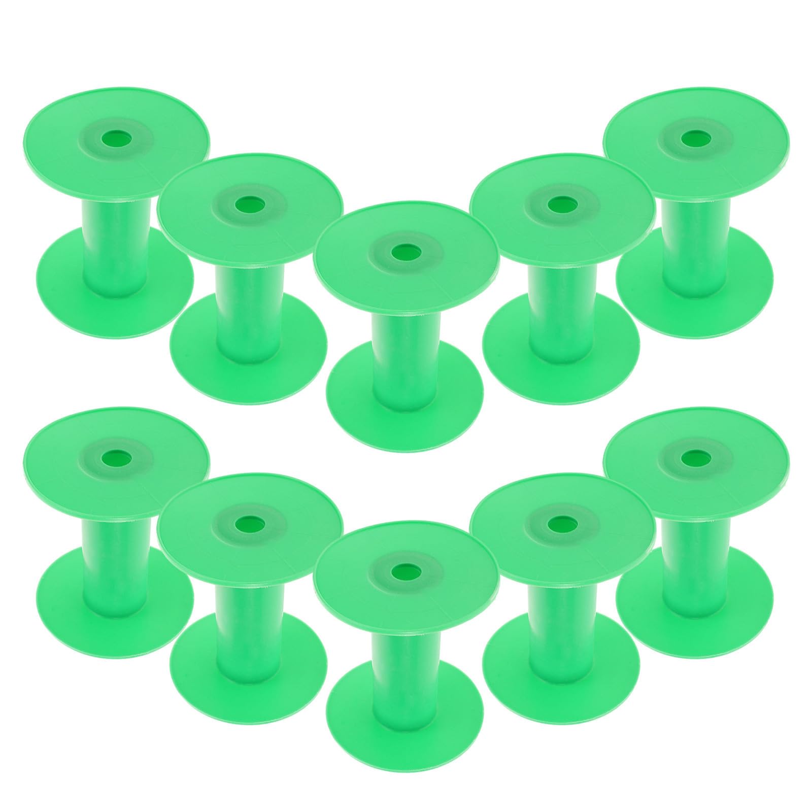 Carretes de costura verdes con rotacion suave para bordar