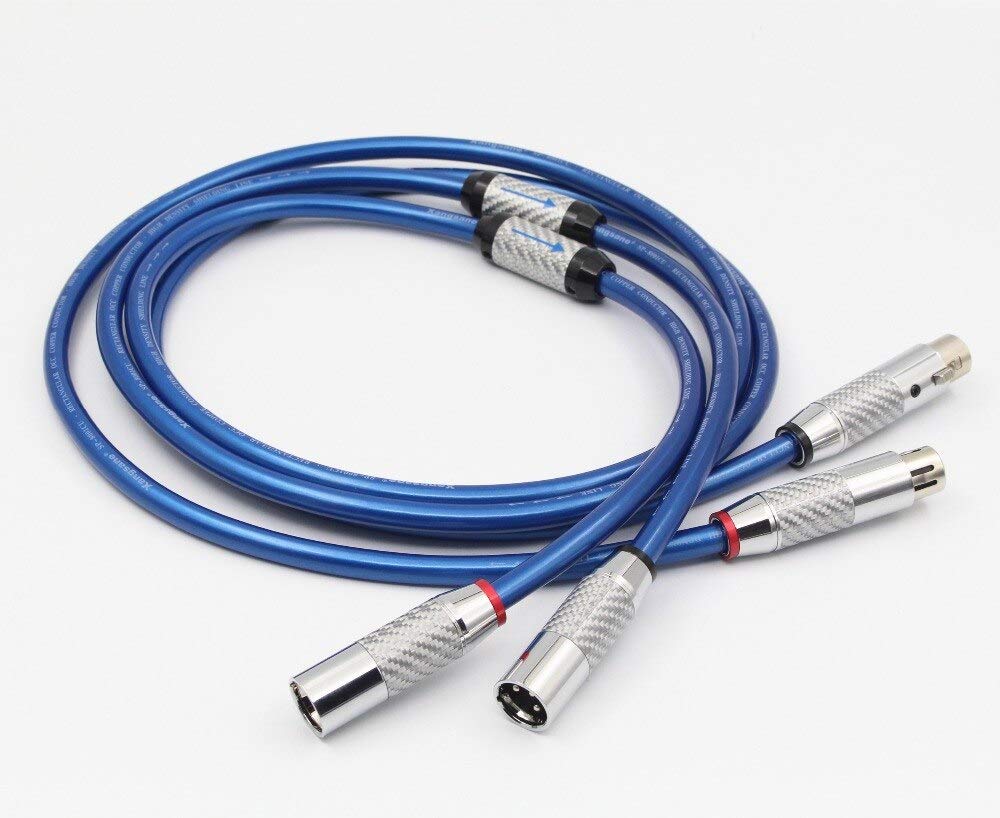 Jedna para HiFi Audio XLR męski na żeński kabel mikrofonowy audiofilski zbalansowany interkonekt przewód mikrofonowy (1 m)