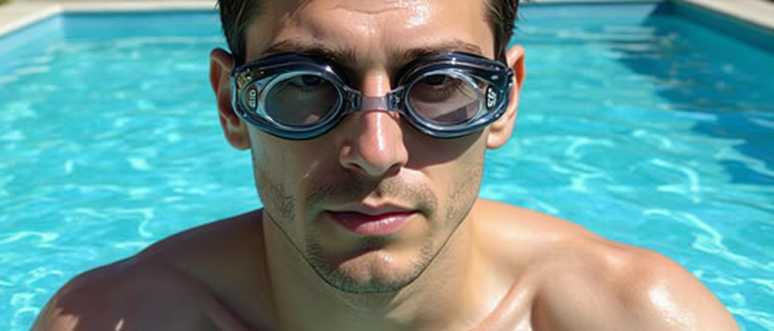 l&j Optische Performance-Schwimmbrille mit positiven und negativen Dioptrien für Damen und Herren – austauschbare abgestufte Gläser – kratzfest und beschlagfrei – weiches Silikon, hohe Sichtbarkeit