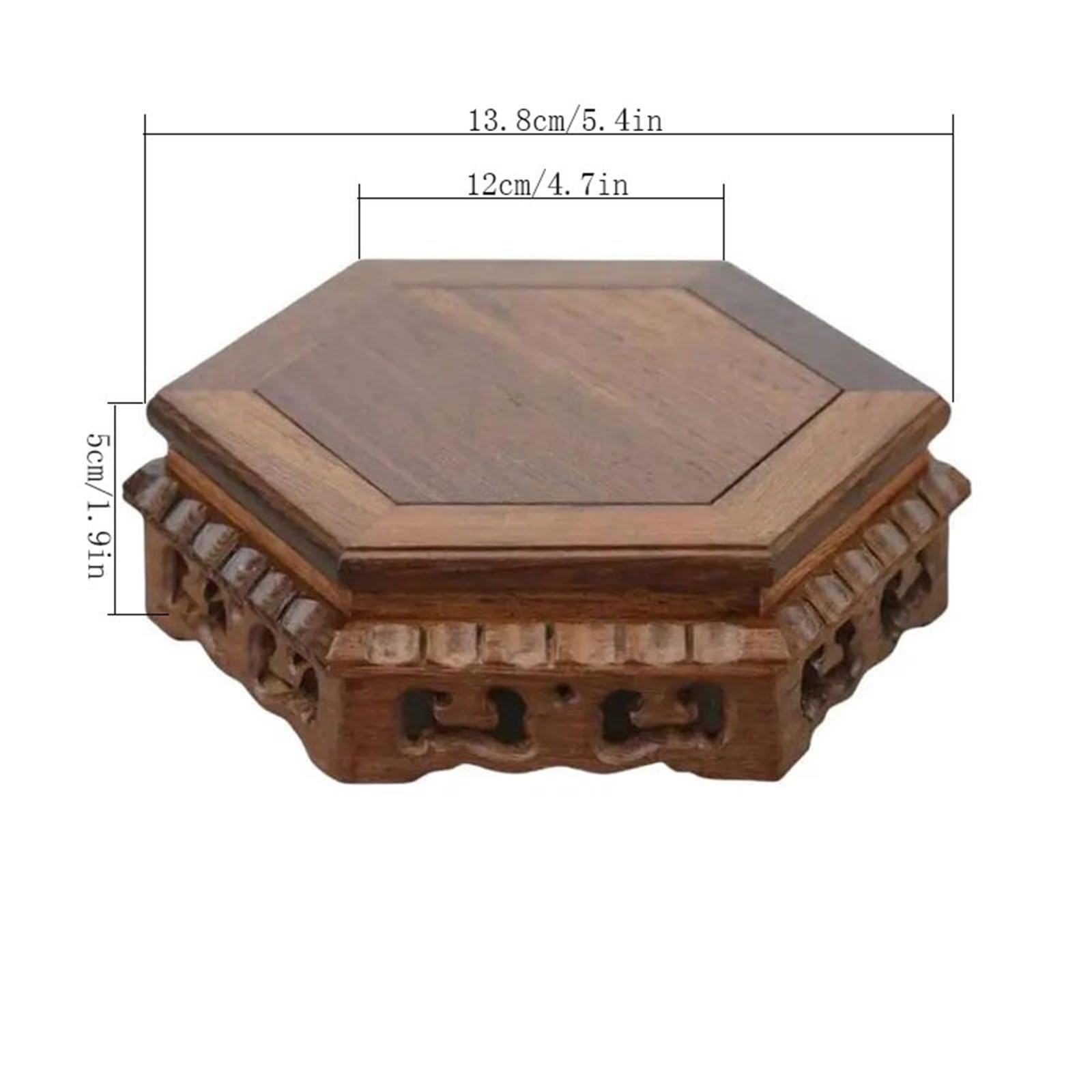 Base para jarrón Bases de madera en miniatura for macetas, pedestales, jarrones, bonsáis, decoración del hogar Exhibidor(Pequeño)