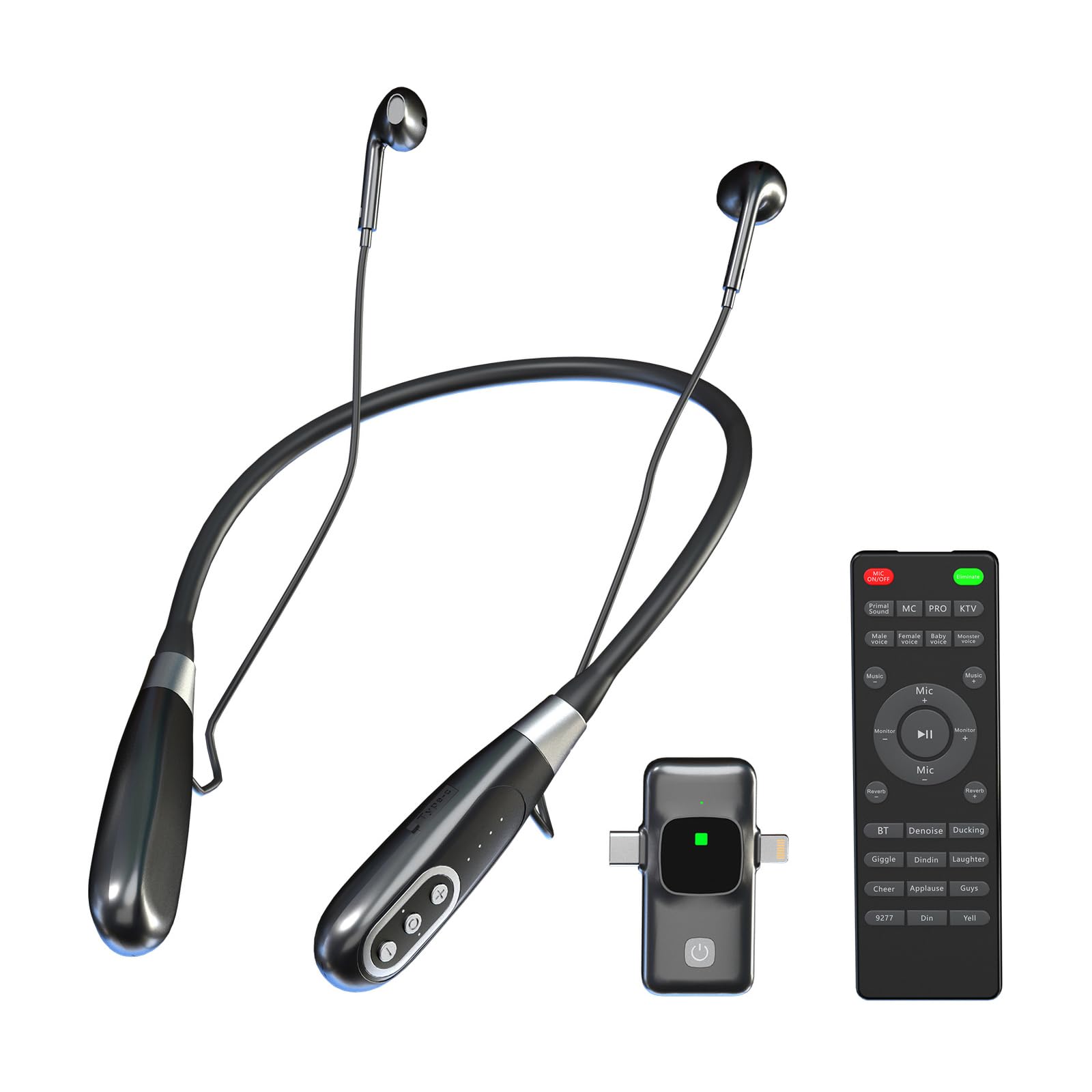 VBESTLIFE Carte Son sans Fil Écouteurs en Streaming en Direct, Carte Son Portable Casques de Diffusion en Direct avec Télécommande pour Youtube, TikTok