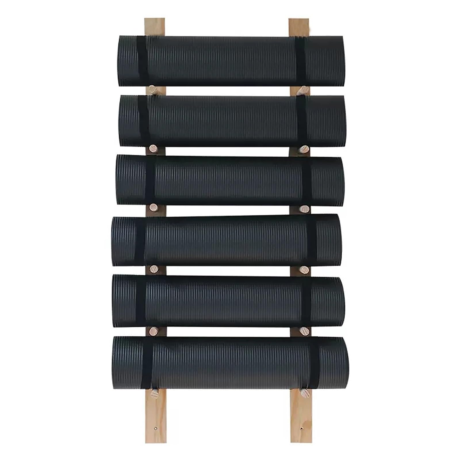 Tapis de yoga support mural en bois 6 niveaux pour la maison
