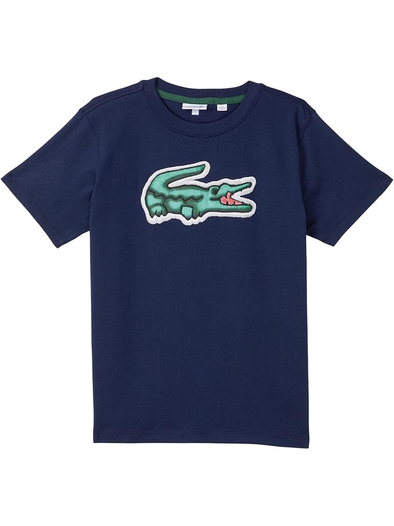 Blue Lacoste Puff Tee (Big Kid)