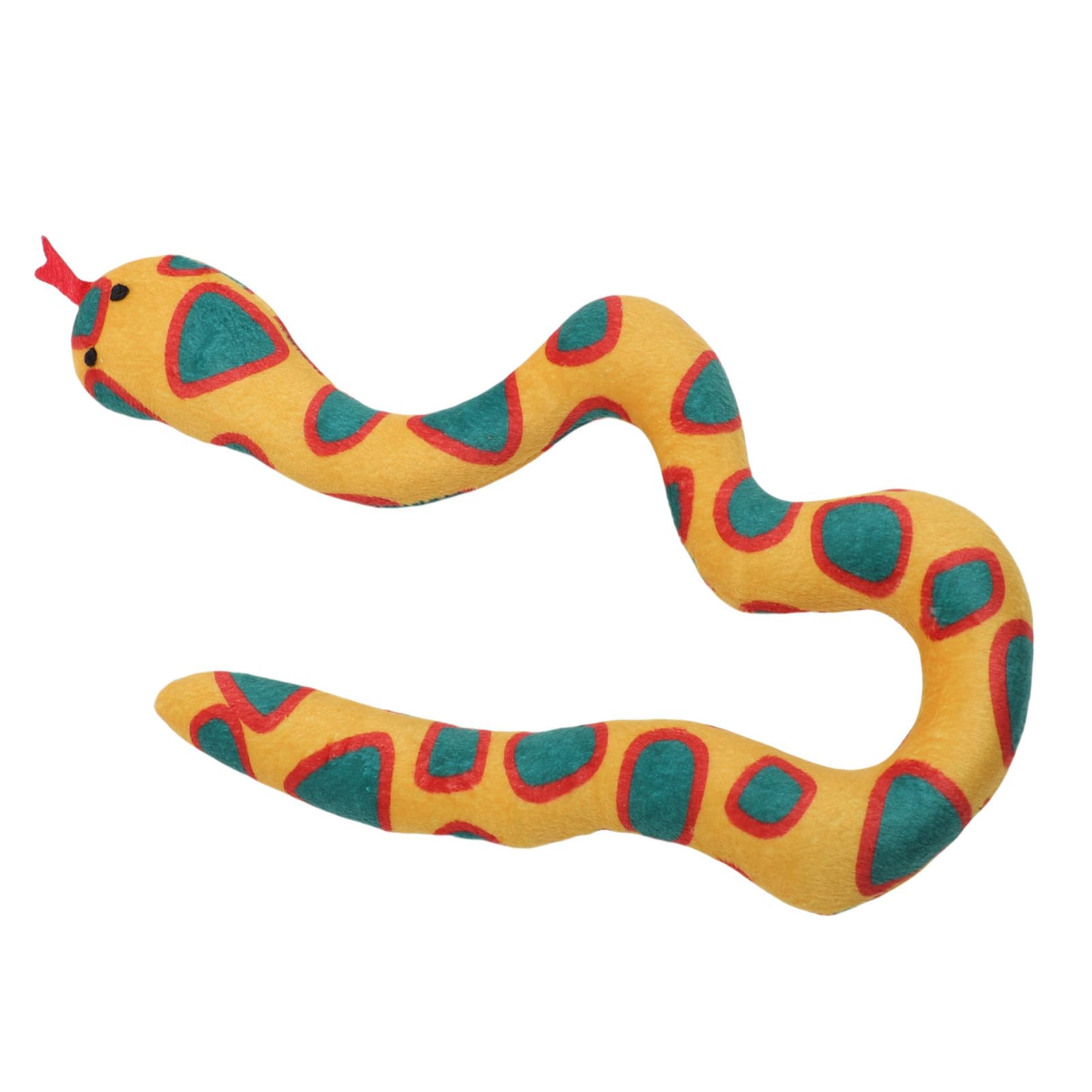 Acouto Cat Catnip Snake Toy Interactive Cat Snake Toy with Catnip, Plush Chew for, Teething Aid for Indoor, Engaging Plaything for Kittens and Adult (Orange)